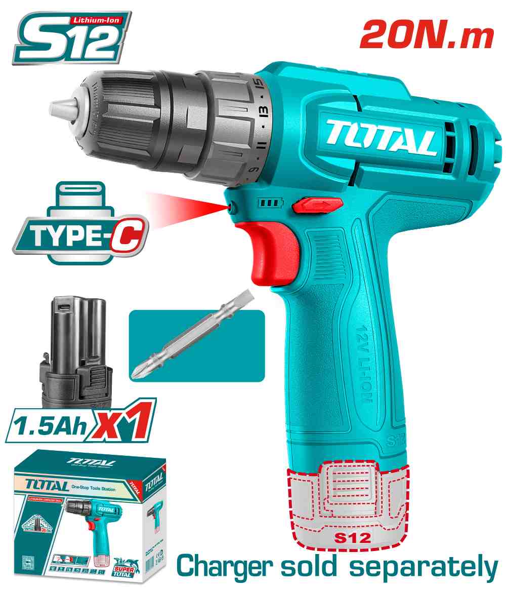 Lithium-Ion cordless drill - TDLI12456