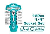 12Pcs 1/4 socket set - THT14114126