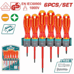 Total 6 Pcs Insulated Screwdriver Set- THTIS566