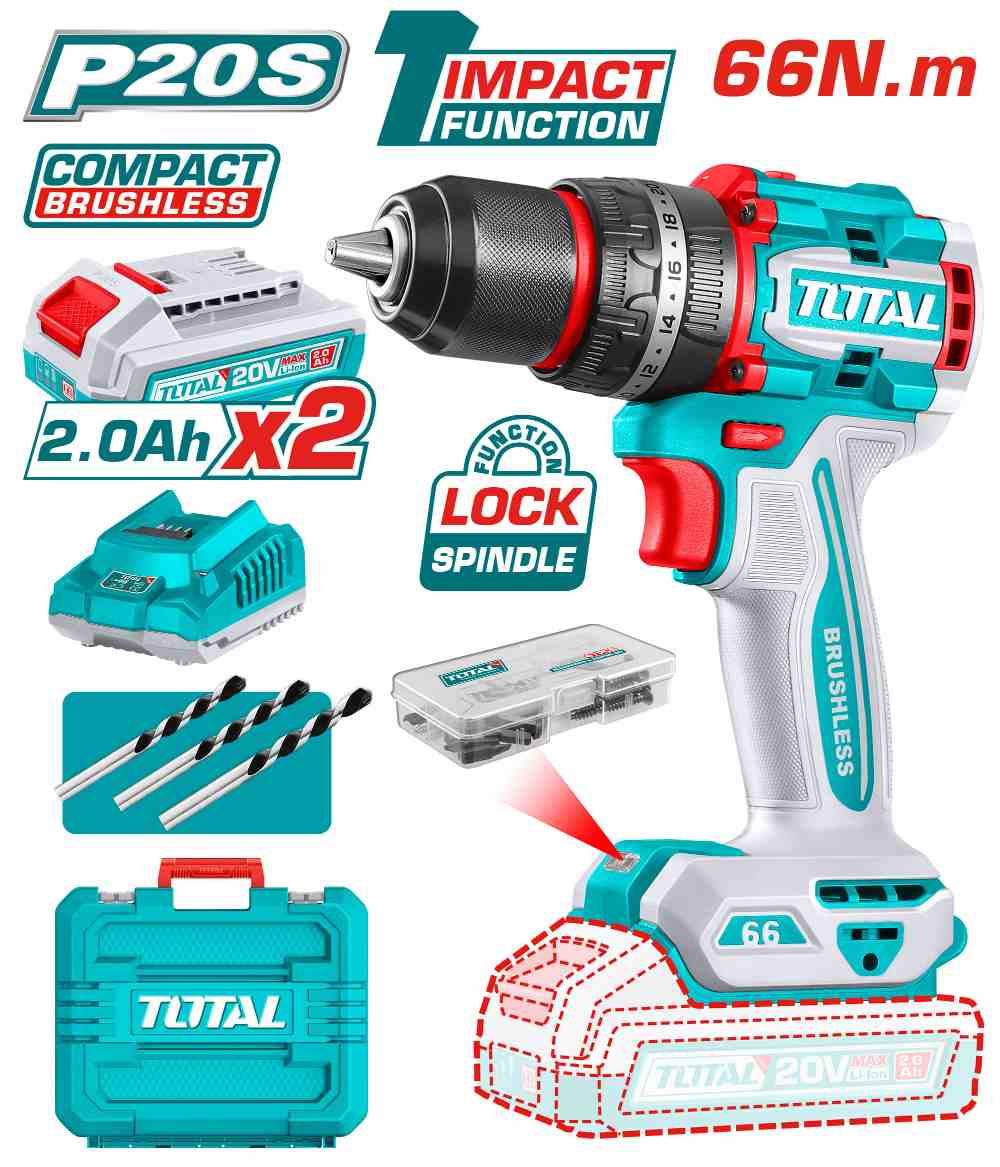 Lithium-Ion compact brushless impact drill - TIDLI20668